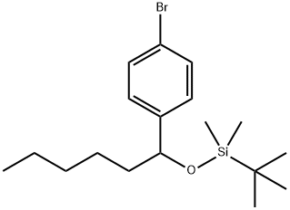((1-(4-bromophenyl)hexyl)oxy)(tert-butyl)dimethylsilane(WXC06094) Struktur