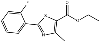 2-(2-氟苯基)-4-甲基-1,3-噻唑-5-羧酸乙酯 结构式
