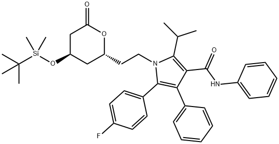 4-tert-ButyldiMethylsilyl Atorvastatin Lactone Struktur
