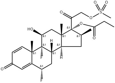 Diflorasone 17-propionate-21-mesylate, 84509-92-2, 结构式