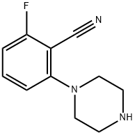 Benzonitrile, 2-fluoro-6-(1-piperazinyl)- Structure