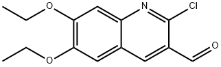 2-chloro-6,7-diethoxy-3-formylquinoline 化学構造式
