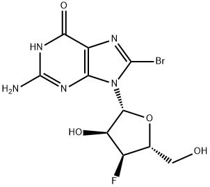 8-Bromo-3'-deoxy-3'-fluoroguanosine Structure