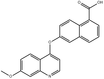 1-Naphthalenecarboxylic acid, 6-[(7-methoxy-4-quinolinyl)oxy]- 结构式
