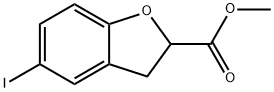 2-Benzofurancarboxylic acid, 2,3-dihydro-5-iodo-, methyl ester Struktur