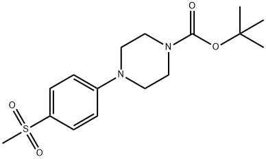 4-(4-methanesulfonyl-phenyl)-piperazine-1-carboxylic acid tert-butyl ester Structure
