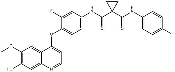 849217-50-1 1,1-Cyclopropanedicarboxamide, N-[3-fluoro-4-[(7-hydroxy-6-methoxy-4-quinolinyl)oxy]phenyl]-N'-(4-fluorophenyl)-
