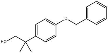 2-(4-(benzyloxy)phenyl)-2-methylpropan-1-ol, 85010-93-1, 结构式