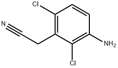 2-(3-氨基-2,6-二氯苯基)乙腈 结构式