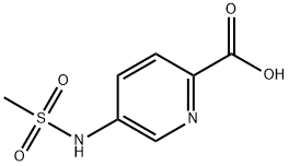 2-Pyridinecarboxylic acid, 5-[(methylsulfonyl)amino]- Struktur