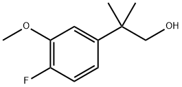 2-(4-fluoro-3-methoxyphenyl)-2-methylpropan-1-ol 结构式