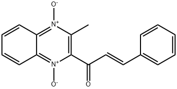 2-Propen-1-one, 1-(3-methyl-1,4-dioxido-2-quinoxalinyl)-3-phenyl-, (2E)- 结构式