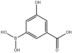 3-硼-5-羟基苯甲酸 结构式