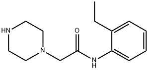 N(2-乙基苯基)-2-(哌嗪-1-基)乙酰胺, 851814-16-9, 结构式