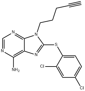 9H-Purin-6-amine, 8-[(2,4-dichlorophenyl)thio]-9-(4-pentyn-1-yl)-|化合物 T24686