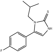 5-(4-氟苯基)-1-(2-甲基丙基)-1H-咪唑-2-硫醇,852399-69-0,结构式