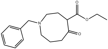 4-Azocinecarboxylic acid, octahydro-5-oxo-1-(phenylmethyl)-, ethyl ester Struktur