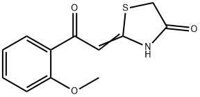 2-[2-(2-甲氧基苯基)-2-氧代亚乙基]-1,3-噻唑啉-4-酮 结构式