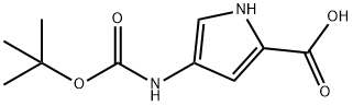 4-((叔丁氧羰基)氨基)-1H-吡咯-2-羧酸 结构式