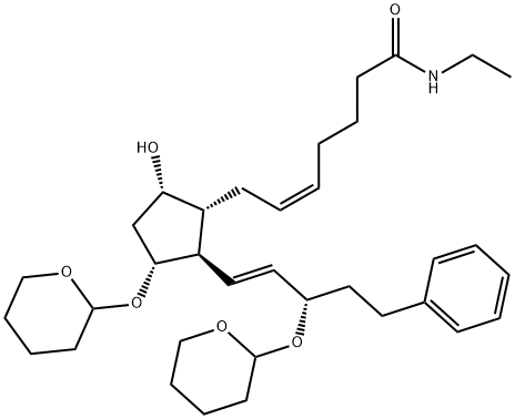 5-Heptenamide, N-ethyl-7-[(1R,2R,3R,5S)-5-hydroxy-2-[(1E,3S)-5-phenyl-3-[(tetrahydro-2H-pyran-2-yl)oxy]-1-penten-1-yl]-3-[(tetrahydro-2H-pyran-2-yl)oxy]cyclopentyl]-, (5Z)-