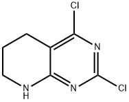 Pyrido[2,3-d]pyrimidine, 2,4-dichloro-5,6,7,8-tetrahydro- Structure