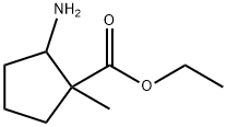 Cyclopentanecarboxylic acid, 2-amino-1-methyl-, ethyl ester Structure
