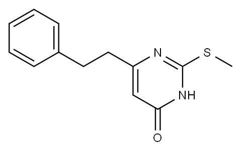 4(3H)-Pyrimidinone, 2-(methylthio)-6-(2-phenylethyl)- Structure