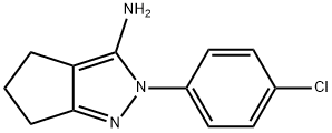 2-(4-chlorophenyl)-2,4,5,6-tetrahydro-3-Cyclopentapyrazolamine Structure