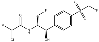 2,2-Dichloro-N-[(1R,2S)-3-fluoro-1-{4-[(fluoromethyl)sulfonyl]phenyl}-1-hydroxy-2-propanyl]acetamide Struktur