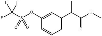 α-Methyl-3-[[(trifluoromethyl)sulfonyl]oxy]-benzeneacetic Acid Methyl Ester Struktur