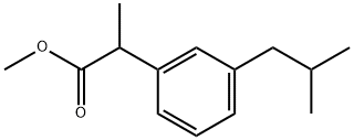 α-Methyl-3-(2-methylpropyl)-benzeneacetic Acid Methyl Ester, 859828-57-2, 结构式