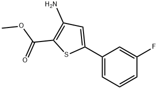 2-Thiophenecarboxylic acid, 3-amino-5-(3-fluorophenyl)-, methyl ester,860354-63-8,结构式