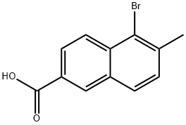 2-Naphthalenecarboxylic acid, 5-bromo-6-methyl- Structure