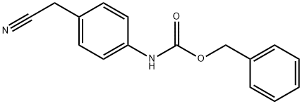 ベンジル N-[4-(シアノメチル)フェニル]カルバマート 化学構造式