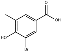 3-Bromo-4-hydroxy-5-methyl-benzoic acid Struktur