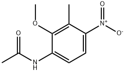 Acetamide, N-(2-methoxy-3-methyl-4-nitrophenyl)- 化学構造式