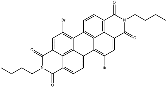 Anthra[2,1,9-def:6,5,10-d'e'f']diisoquinoline-1,3,8,10(2H,9H)-tetrone, 5,12-dibromo-2,9-dibutyl- 结构式