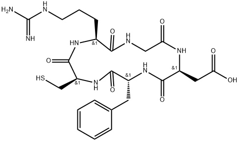 CYCLO (ARG-GLY-ASP-D-PHE-CYS), 862772-11-0, 结构式