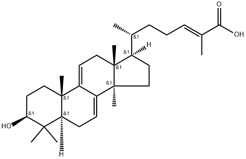 (24E)-3β-Hydroxy-5α-lanosta-7,9(11),24-trien-26-oic acid Struktur