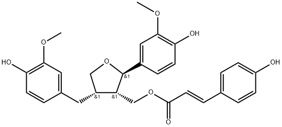 Lariciresinol p-coumarate 化学構造式