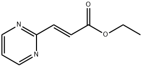 2-Propenoic acid, 3-(2-pyrimidinyl)-, ethyl ester, (2E)- Struktur