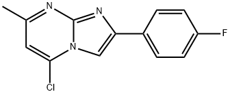 Imidazo[1,2-a]pyrimidine, 5-chloro-2-(4-fluorophenyl)-7-methyl- Struktur