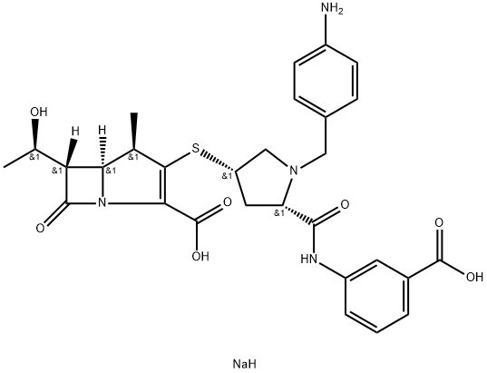 (4R,5S,6S)-3-[[(3S,5S)-1-[(4-Aminophenyl)methyl]-5-[[(3-carboxyphenyl)amino]carbonyl]-3-pyrrolidinyl]thio]-6-[(1R)-1-hydroxyethyl]-4-methyl-7-oxo-1-Azabicyclo[3.2.0]hept-2-ene-2-carboxylic Acid Sodium Salt