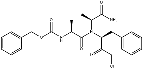 benzyloxycarbonylalanyl-alanyl phenylalanine chloromethyl ketone Struktur
