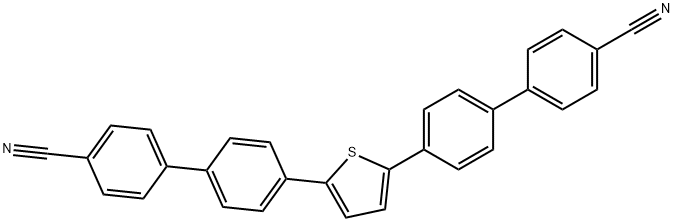 4',4'''-(Thiophene-2,5-diyl)bis(([1,1'-biphenyl]-4-carbonitrile)) Struktur