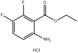 6-氨基-2,3-二氟苯甲酸乙酯盐酸盐, 869299-06-9, 结构式
