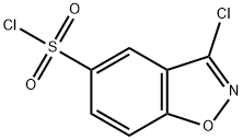 1,2-Benzisoxazole-5-sulfonyl chloride, 3-chloro- Struktur