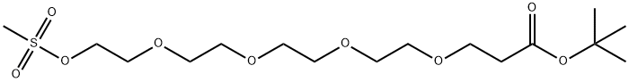 甲磺酸酯-四聚乙二醇-丙酸叔丁酯, 870487-48-2, 结构式