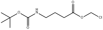 Butanoic acid, 4-[[(1,1-dimethylethoxy)carbonyl]amino]-, chloromethyl ester Struktur