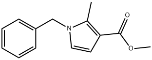 1H-Pyrrole-3-carboxylic acid, 2-methyl-1-(phenylmethyl)-, methyl ester Struktur